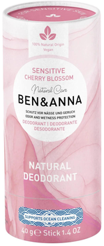 Dezodorant Ben & Anna Natural Deodorant naturalny bez sody Japanese Cherry Blossom Sensitive 40 g (4260491222954)
