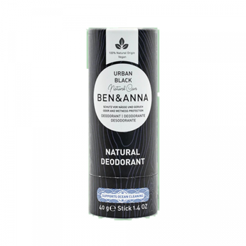 Дезодорант Ben & Anna deodorant natural soda-based deodorant stick Urban Black 40 г (4260491222237)