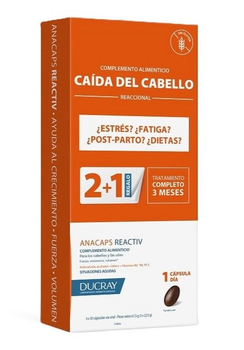 Suplement diety Ducray Anacaps Reactiv na wypadanie włosów 3 x 30 kapsułek (3282779343428)