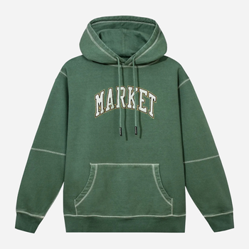 Bluza męska z kapturem oversize Market Triple Stitch Pullover Hoodie "Emerald Green" 397000507-0433 XL Zielona (840339630765)