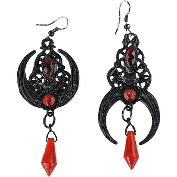 Серьги ажурные с камнями SETA Decor 24-513BLK-RD