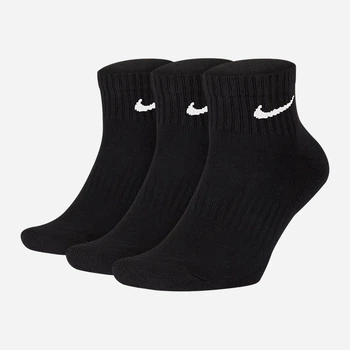 Zestaw skarpetek bawełnianych damskich 3 pary Nike U Nk Everyday Cush Ankle 3Pr SX7667-010 S (34-38) Czarny
