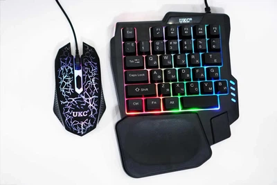 Профессиональная игровая клавиатура и мышка с LED подсветкой 35 клавиш UKC 7768