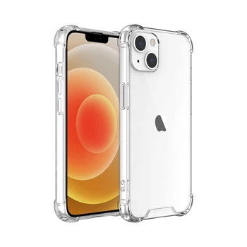 Противоударный чехол для iPhone 13 прозрачный силикон Military Grade - Gisolo