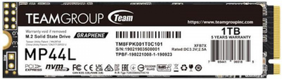 SSD накопитель Team mp44l 1tb m.2 2280 PCIe 4.0 x4 3d slc (tm8fpk001t0c101)
