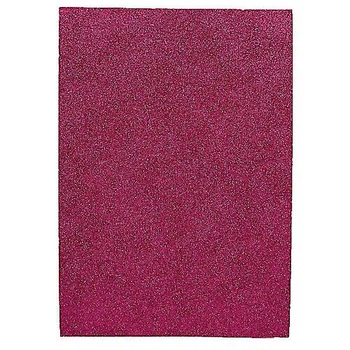Фоаміран "Яскраво-рожевий" GLITTER A4 (21X29.7 см) з клеєм 10 аркушів Josef Otten (17GLKA4-05)