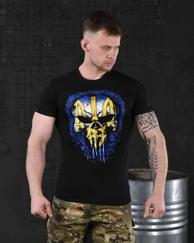 Тактическая мужская футболка с Гербом Украины 3XL черная (14781)