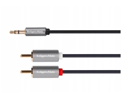 Коммутационный аудио кабель Mini-Jack 3,5 — 2хRCA Kruger Matz KM1216 3м