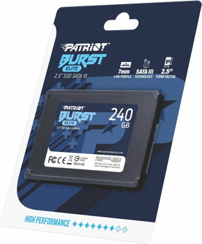 Твердотільний накопичувач SSD Patriot Burst ELITE 240GB 2.5" 7mm SATAIII TLC 3D PBE240GS25SSDR