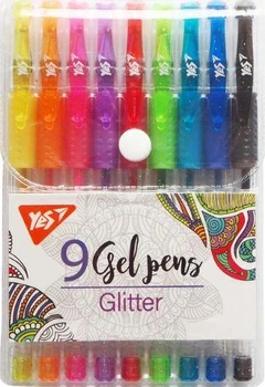 Набір гелевих ручок 9 кольорів Glitter 0.8 мм YES