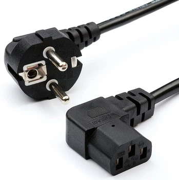 Кабель живлення Atcom Power Cable 0,75мм CEE 7/7 IEC C13 під кутом 90°C 1.8m (15270)