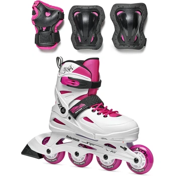 Роликовые коньки Rollerblade Fury Combo 2023 white-pink 33-38 07373600-T1C