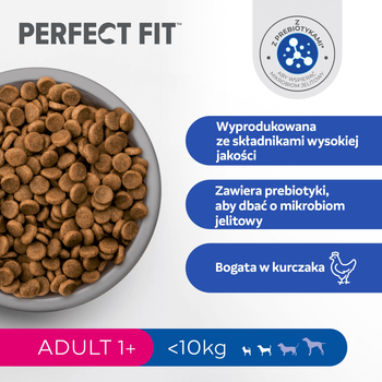 Sucha karma dla psów Perfect Fit Adult 1+ z kurczakiem 1.4 kg (5900951294877)