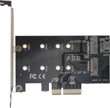 Плата розширення Frime PCI-E x4 to M.2 (B & M Key) NGFF (ECF-PCIEtoSSD001.LP)