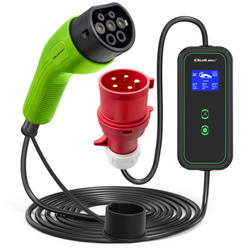 Зарядний пристрій Qoltec Mobile charger for EV 2-in-1 type 2 7 кВт 230 В CEE 3 PIN