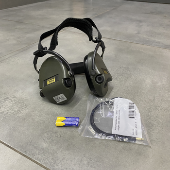 Тактичні активні навушники Sordin Supreme Pro X із заднім тримачем, колір – Олива (76302-X-S)