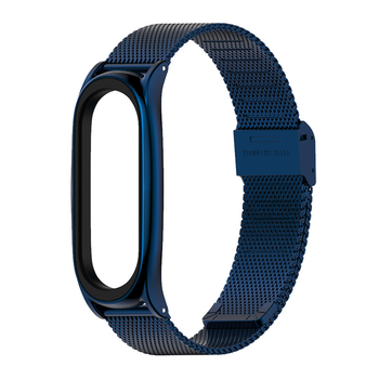 Металевий ремінець Міланська Петля Milano Jobs Xiaomi Mi Band 6/5/4/3 синій (mrk3067)
