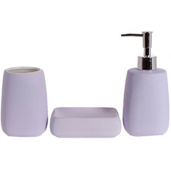 Набір аксесуарів "Violet Classic" для ванної кімнати: дозатор для мила, підставка, мильниця. (184540)