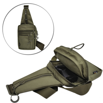 Сумка – кобура плечова, наплічна сумка для прихованого носіння пістолета Acropolis СПП-2 (олива)