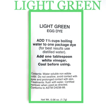 Аніліновий барвник в білому паперовому пакеті для писанок "green light" світло-зелений