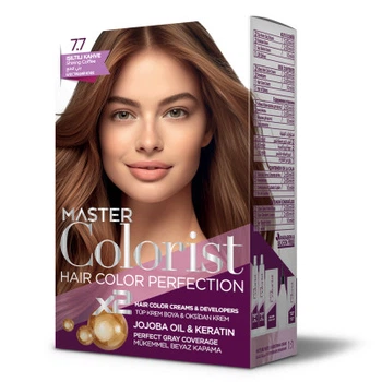 Фарба для волосся Master Colorist 7.7 Світла кава Лівеста 2x50 мл+2x50 мл+10 мл
