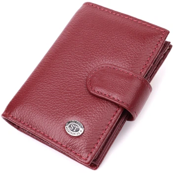 Практическая Визитница Из Натуральной Кожи St Leather Бордовый (259606)