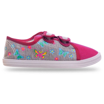 Кеды детские на липучке SP-Sport Butterfly 3982 размер 33 Grey-Pink
