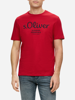 Koszulka męska bawełniana s.Oliver 10.3.11.12.130.2139909-31D1 M Czerwona (4099974203803)