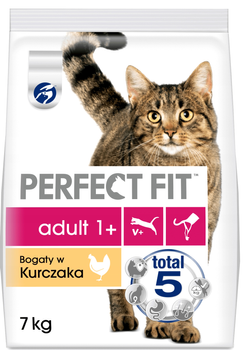 Sucha karma dla kota Perfect Fit Adult 1+ z kurczakiem 7 kg (4008429090196)