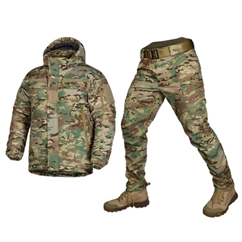 Чоловічий зимовий Костюм CamoTec Куртка + Штани / Польова форма на флісі до -25°C мультикам розмір 3XL