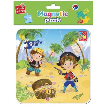 М'які магнітні пазли Малюк зможе Пірати 15 елем Vladi Toys (VT3204-20) (221865)