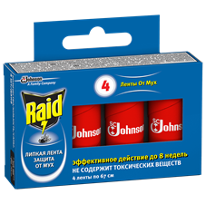 Липкая лента от мух Raid 4 шт