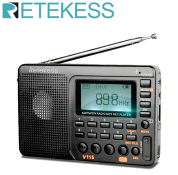 Радиоприемник цифровой с функцией записи MP3 FM/AM/SW/УКВ Retekess V115