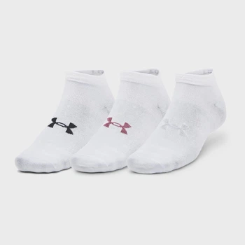 Набор мужских носков коротких Under Armour Essential Low Cut 3pk 1382958-100 L 3 пары Белый (196885590931)