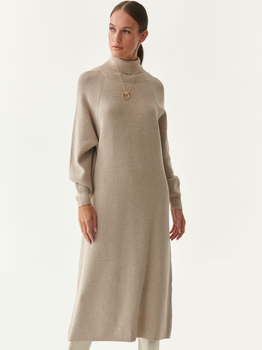 Sukienka wiązana długa jesienna damska Tatuum Ronesi T2232.195 XL Beżowa (5900142187247)