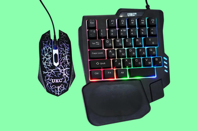 Профессиональная игровая клавиатура и мышка с LED подсветкой 35 клавиш UKC 7768