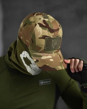 Тактическая летняя кепка с Гербом Украины мультикам (85668)