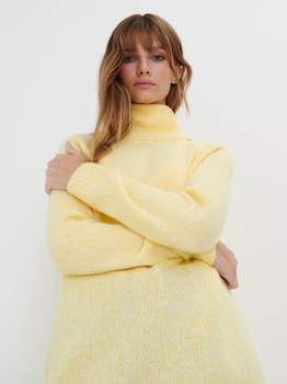 Sweter z golfem damski oversize Sinsay 9387E-10M XS Żółty (5904020268530)