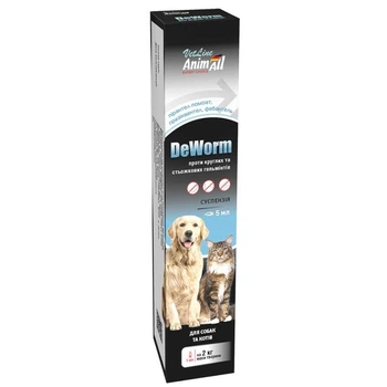 От глистов AnimAll VetLine DeWorm Антигельминтный препарат для собак и кошек 5 мл (161008)