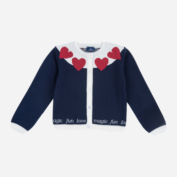 Sweter rozpinany dla dziewczynki Chicco 09009721000000 116 cm Granatowy (8059609163137)