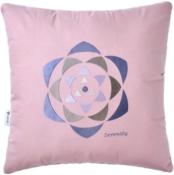Подушка декоративна IDEIA Serenity 50x50 пудра з вишивкою (4820227281282)