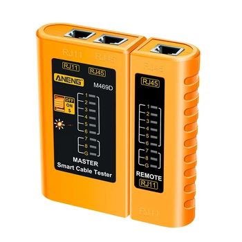 Тестер для локальной сети Aneng M469D RJ45/RJ11 Yellow