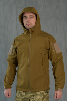 Куртка Softshell чоловіча KOYOT з Флісовою підкладкою колір койот / Демісезонна водонепроникна M