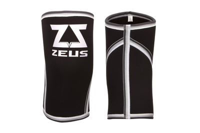 Наколенники ZEUS Classic 7мм для тяжелой атлетики пара с сумкой неопрен черный size XXXL