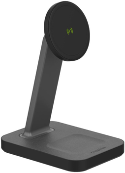 Бездротовий зарядний пристрій Mophie Snap+ 15W Charging Stand & Pad Чорний (401309751)