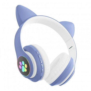 Навушники Cat Ear STN-28 з радіо та підтримкою карти пам'яті Синій