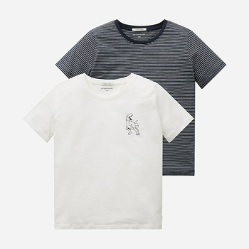 Набір дитячих футболок 2 шт для хлопчика Tom Tailor 1032149 116-122см Різнокольоровий (4065308779580)