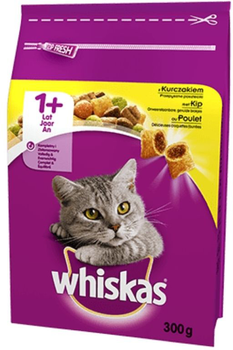 Sucha karma dla kotów Whiskas 1+ kurczak 300 g (5998749105986)