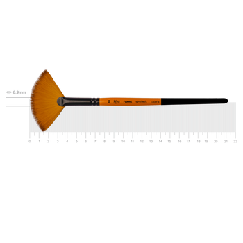Кисть синтетика веерная Rosa Flame 1368FN №10 короткая ручка