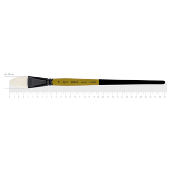 Кисть щетина овальная Rosa Amber 2306FR №12 длинная ручка